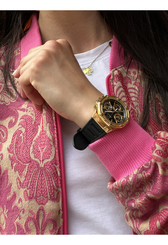 żakardowa kurtka damska różowa z ściągaczami mowo fashion