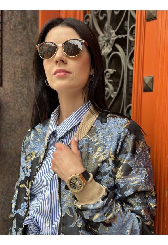 przejściowa kurtka damska z żakardu mowo fashion