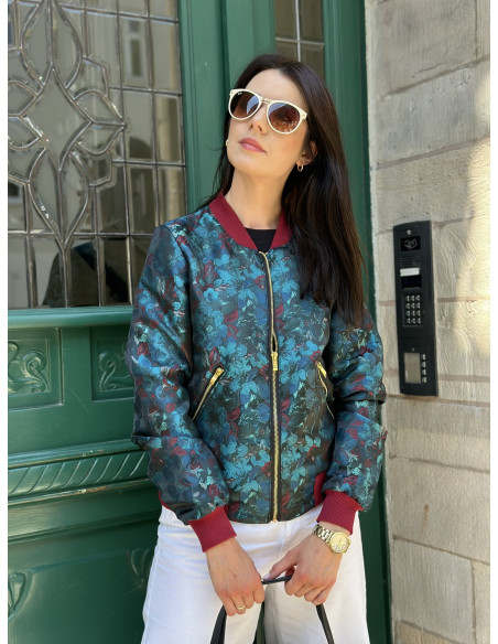 alexandrite damska kurtka w kwiaty mowo fashion