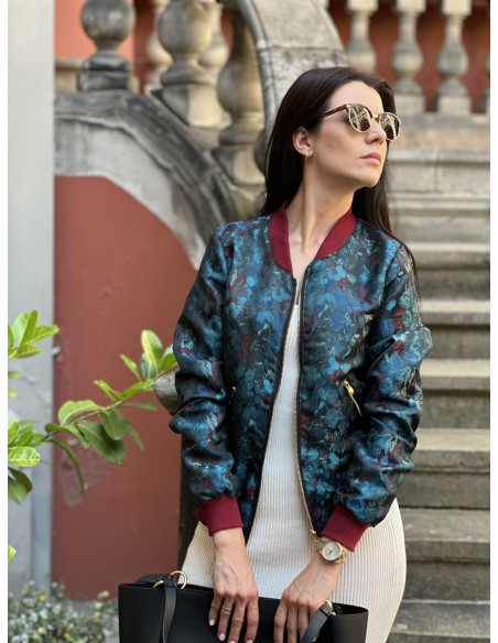 żakardowa damska kurtka we wzory mowo fashion