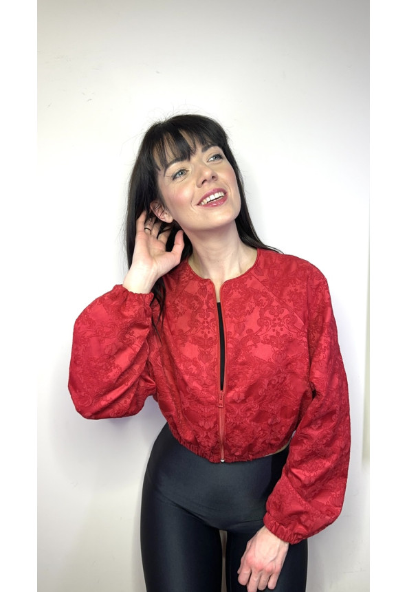 czerwona damska kurtka mowo fashion