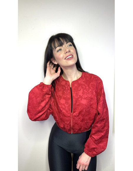 czerwona damska kurtka mowo fashion